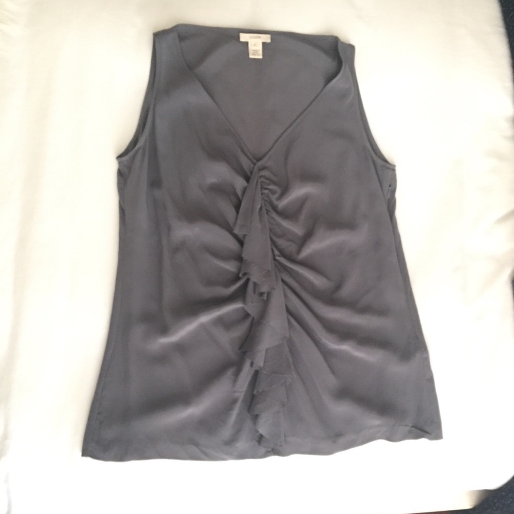 J Crew grey silk camisole